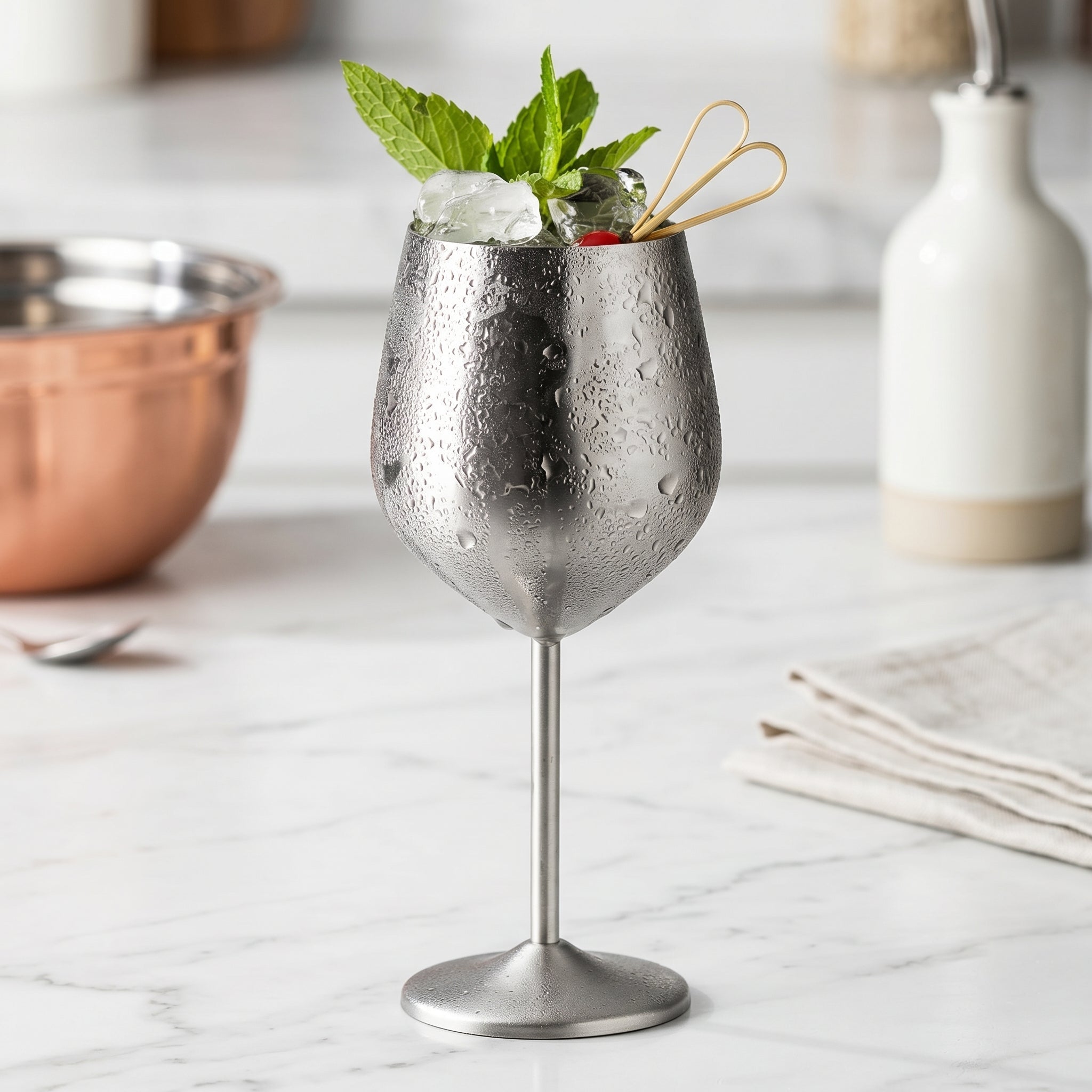 Modernes Dieser Cocktail - und Champagnerkelch - Weinglas - Silber - Voldeva