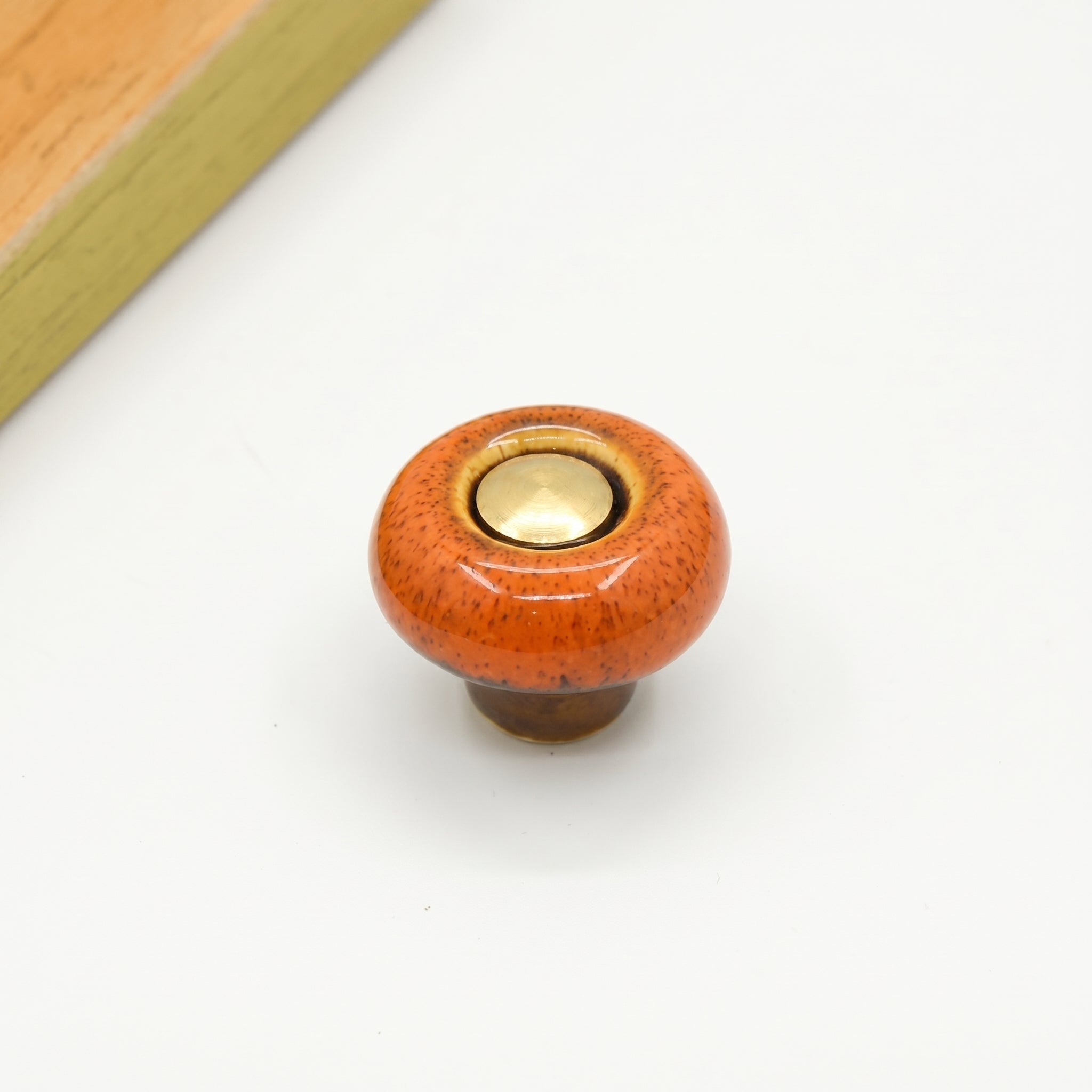 Möbelknopf mit Glasurstruktur - Möbelknopf - Orange - Voldeva