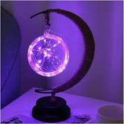 Mondlampe mit Seil - Design für stimmungsvolle Beleuchtung - Tischlampe - Galaxie Blau - Voldeva