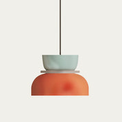 Nordic Hängeleuchte Im Modernen Farbstufen - Design - Pendelleuchten - Hellblau + Orange - Voldeva