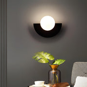 Nordische Halbrunde LED Wandlampe Modernes Design - Wandleuchte - Schwarz - Voldeva