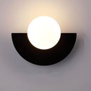 Nordische Halbrunde LED Wandlampe Modernes Design - Wandleuchte - Schwarz - Voldeva