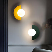 Nordische Halbrunde LED Wandlampe Modernes Design - Wandleuchte - Gelb - Voldeva