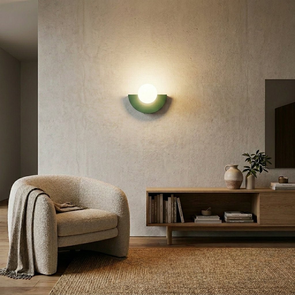 Nordische Halbrunde LED Wandlampe Modernes Design - Wandleuchte - Grün - Voldeva