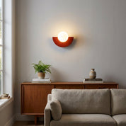 Nordische Halbrunde LED Wandlampe Modernes Design - Wandleuchte - Rot - Voldeva