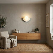 Nordische Halbrunde LED Wandlampe Modernes Design - Wandleuchte - Weiß - Voldeva