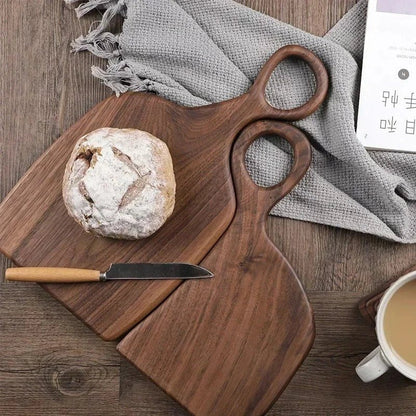 NutriCraft – Luxuriantes Walnuss - Schneidebrett mit beidseitiger Funktionalität für Küche und Präsentation - Cutting Boards - Voldeva