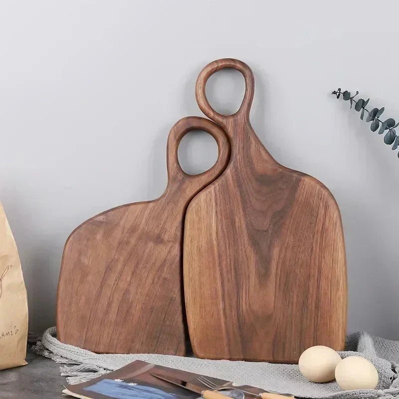 NutriCraft – Luxuriantes Walnuss - Schneidebrett mit beidseitiger Funktionalität für Küche und Präsentation - Cutting Boards - Voldeva