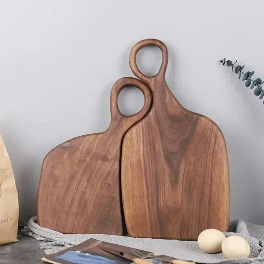 NutriCraft – Luxuriantes Walnuss - Schneidebrett mit beidseitiger Funktionalität für Küche und Präsentation - Cutting Boards - Voldeva