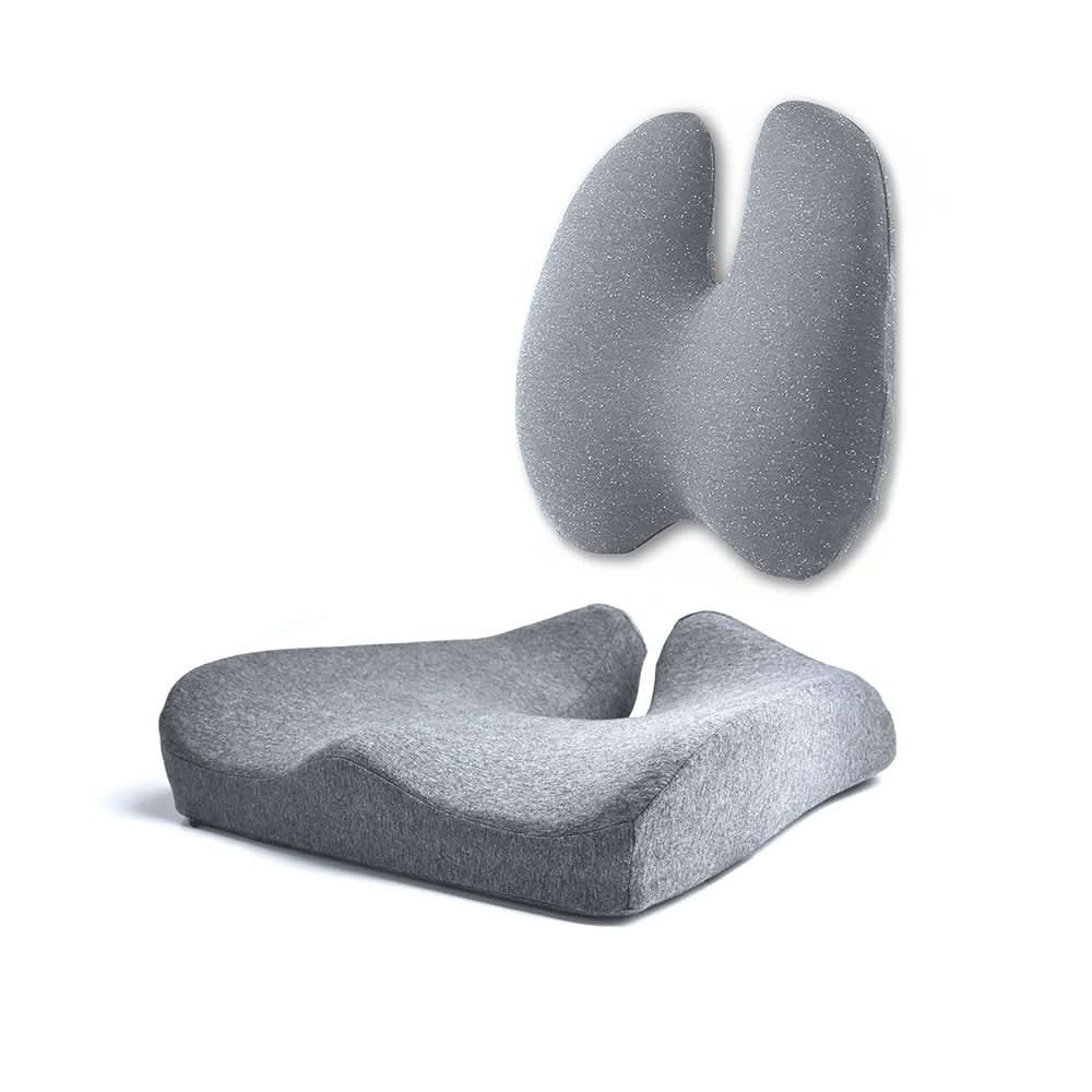 Ergonomisches Memory - Schaum Sitz - & Schmetterlings - Lendenkissen Set - Schlafzimmer - Rückenkissen (40x40x9 cm) - Voldeva