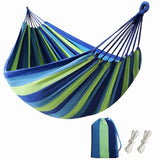 Outdoor Hängematte mit Buntem Streifenmuster und Tragetasche