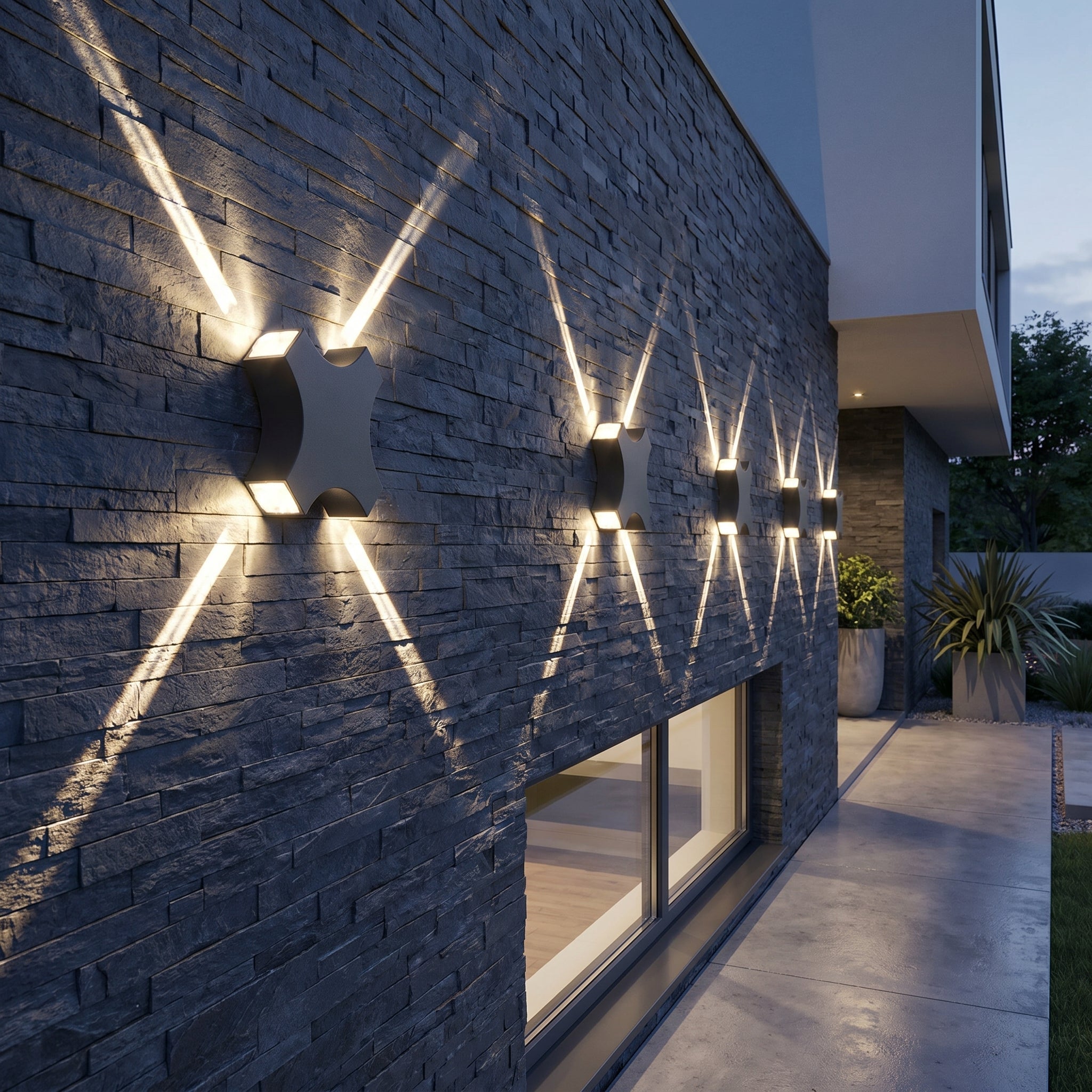 Outdoor LED 4 - Richtung Kreuz Wandleuchte - Wandleuchte - Voldeva