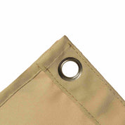 Outdoor Vorhang mit Transparentem Fenster und Ösen - Leinwandvorhang - Beige - Voldeva