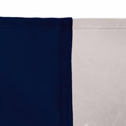 Outdoor Vorhang mit Transparentem Fenster und Ösen - Leinwandvorhang - Blau - Voldeva