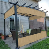 Outdoor Vorhang mit Transparentem Fenster und Ösen