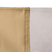 Outdoor Vorhang mit Transparentem Fenster und Ösen - Leinwandvorhang - Beige - Voldeva