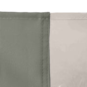 Outdoor Vorhang mit Transparentem Fenster und Ösen - Leinwandvorhang - Grau - Voldeva