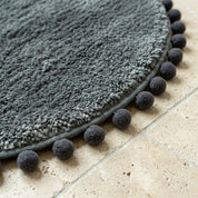 Ovaler Teppich mit Pompom - Rand - Teppiche & Läufer - Grau - Voldeva