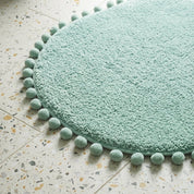 Ovaler Teppich mit Pompom - Rand - Teppiche & Läufer - Grün - Voldeva