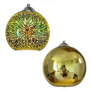 Pendelleuchte Mit 3D Feuerwerk Glasschirm - Pendelleuchten - Gold - Voldeva