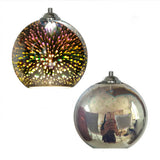 Pendelleuchte Mit 3D Feuerwerk Glasschirm