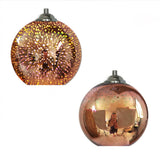 Pendelleuchte Mit 3D Feuerwerk Glasschirm