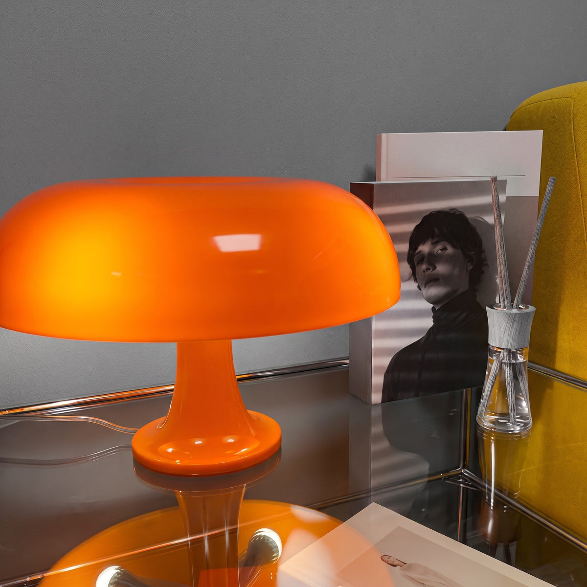 Pilzform Tischlampe im skandinavischen Design - Table Lamps - Orange - Voldeva