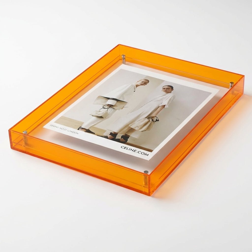 Rahmenloser Transparenter Bilderrahmen - Bilderrahmen - Orange - Voldeva