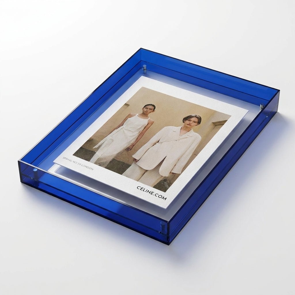 Rahmenloser Transparenter Bilderrahmen - Bilderrahmen - Blau - Voldeva