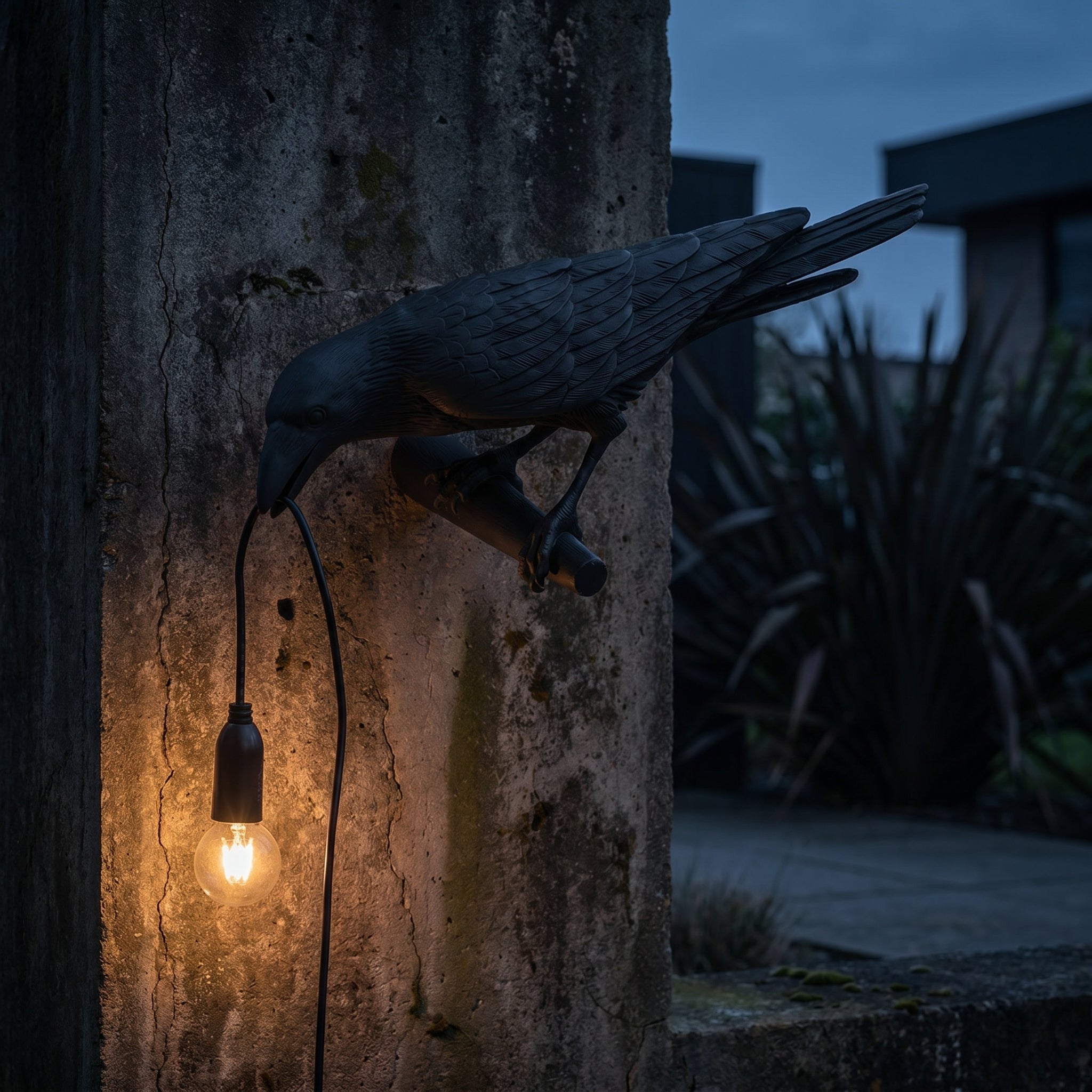Raven Skulpturale Tischlampe - Tischlampen - Schwarz - Voldeva