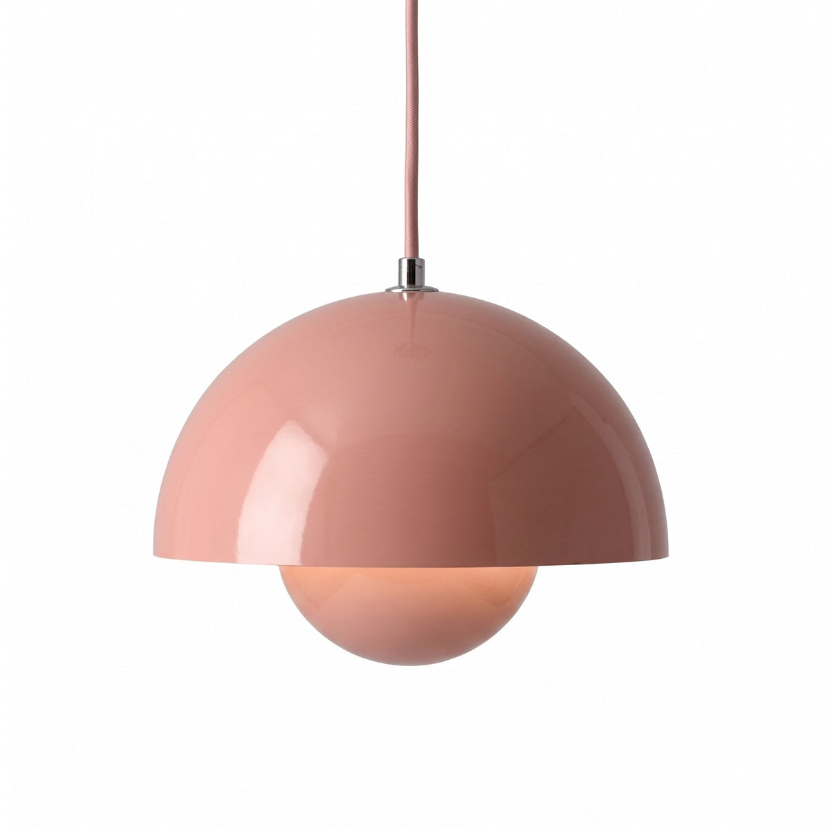 Retro Kuppel Pendelleuchte im Vintage Design - Pendant Light Fixtures - Rosa - Voldeva