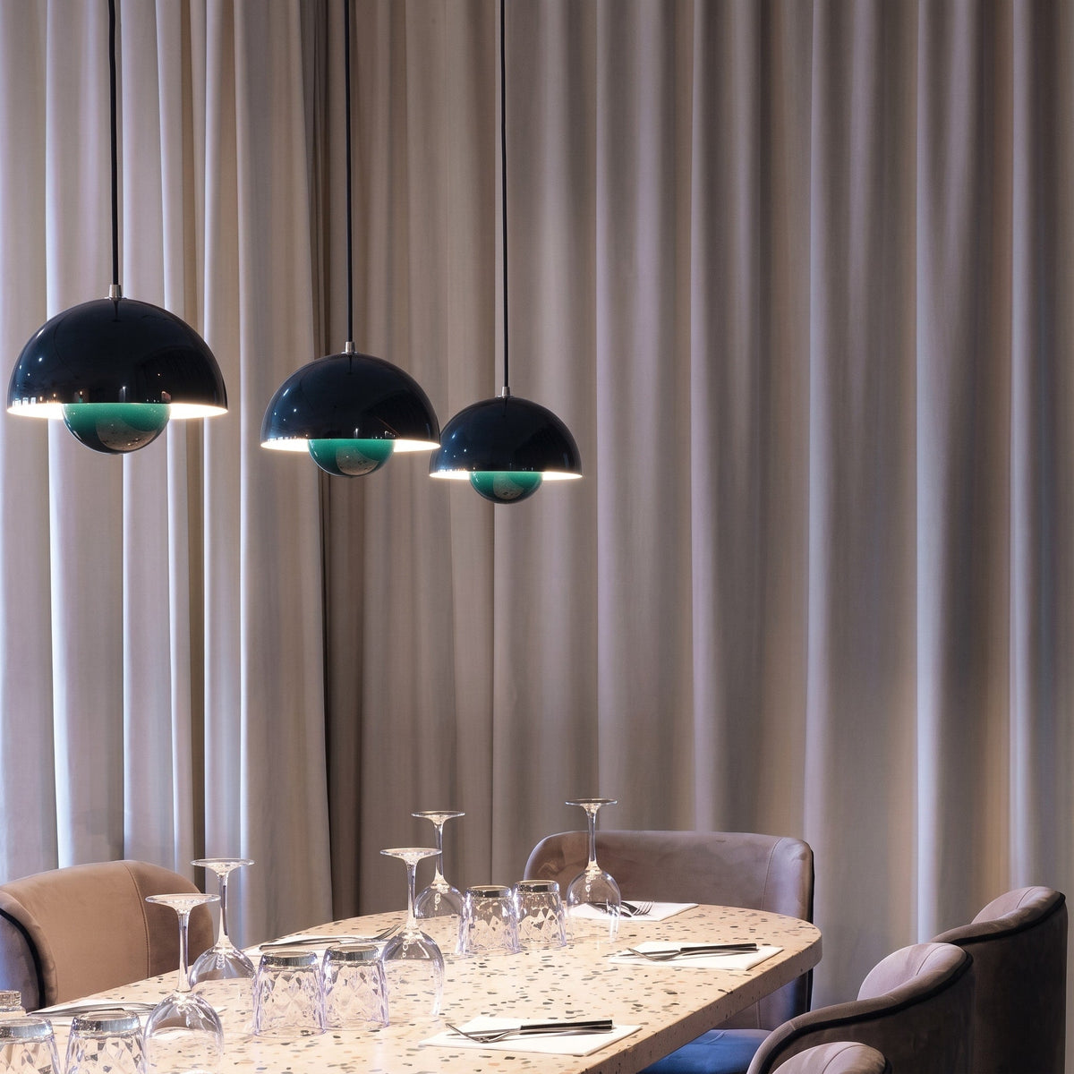 Retro Kuppel Pendelleuchte im Vintage Design - Pendant Light Fixtures - Rosa - Voldeva