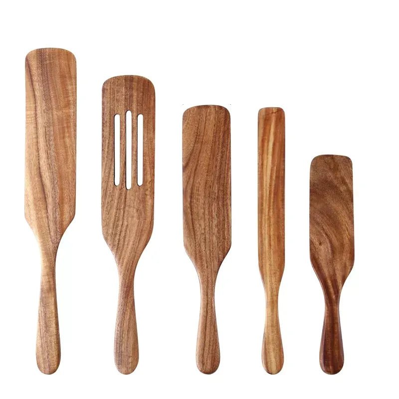 Robuster Kochspatel aus Holz - Spachtelset - Stil 4 - Voldeva