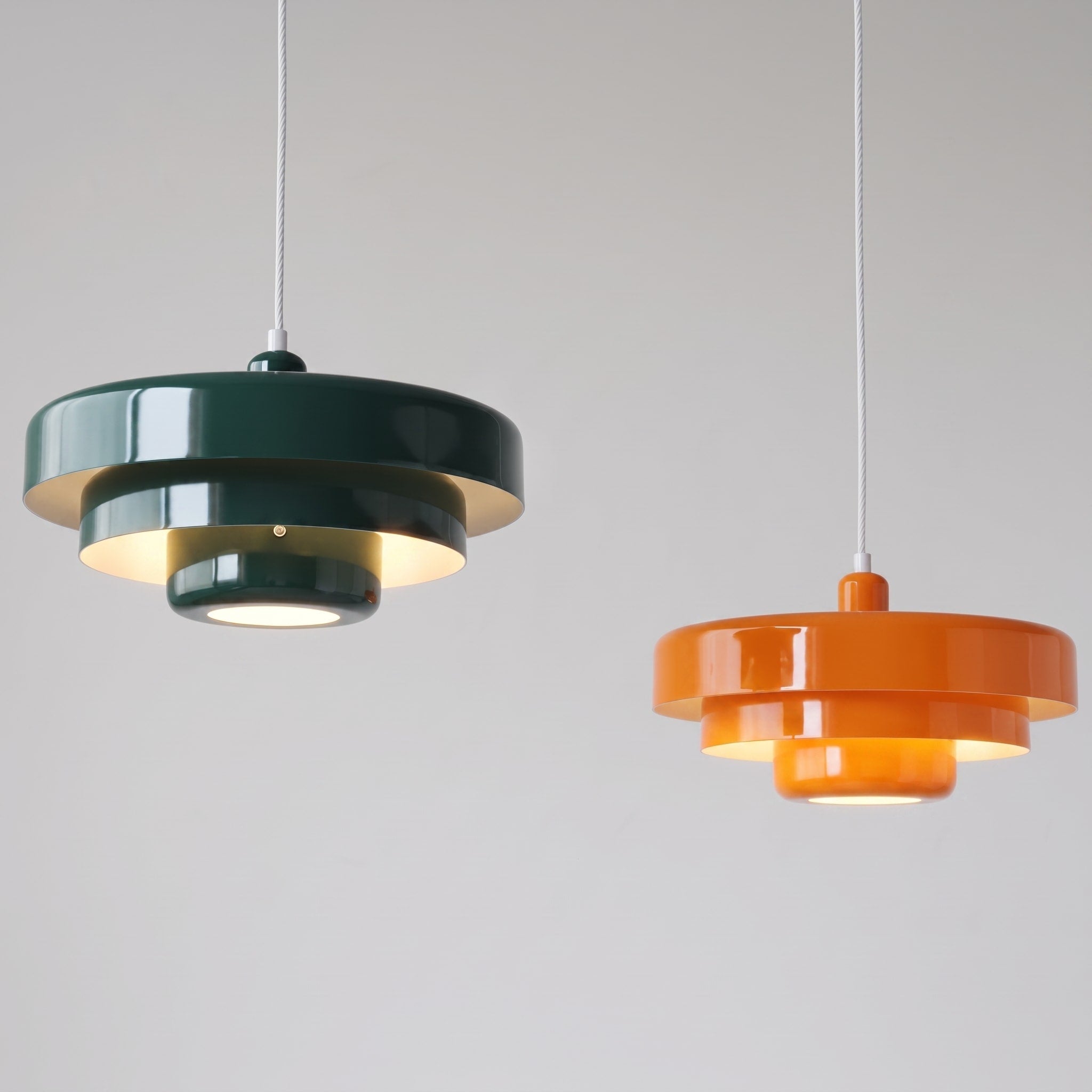 Mehrstufige Runde Pendelleuchte im Retro-Design