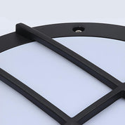 Runde Außenwandleuchte mit Segmentgitter - Design - Wandleuchte - Kreuz - Voldeva