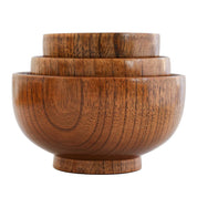 Runde Holzschüssel mit Standfuß - Geschirr - 9.5x6.5 cm - Voldeva