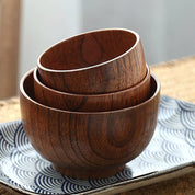 Runde Holzschüssel mit Standfuß - Geschirr - 9.5x6.5 cm - Voldeva