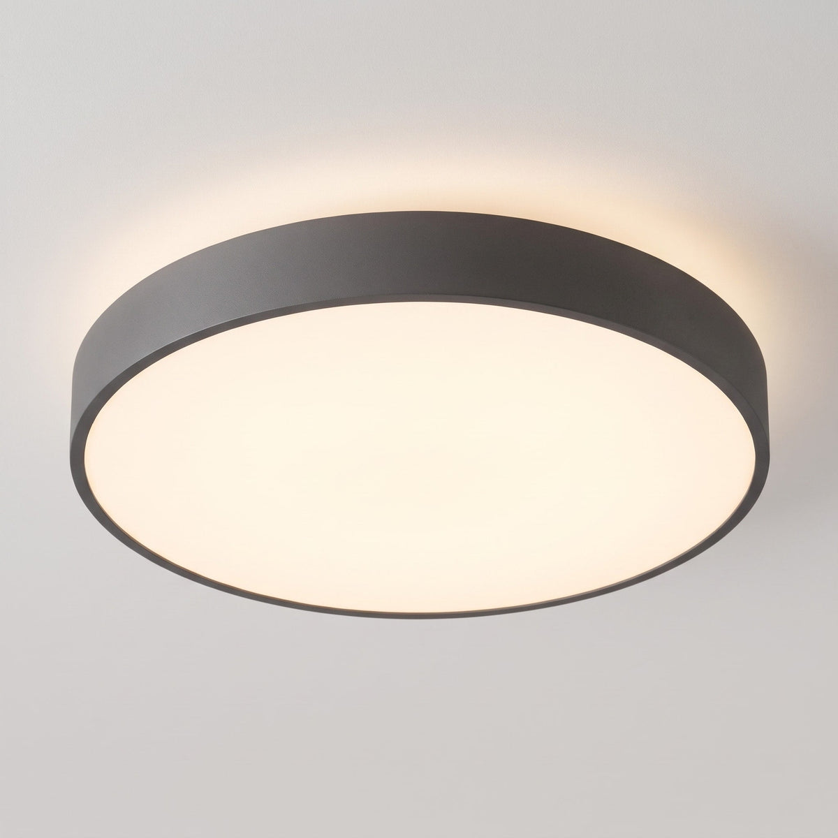 Runde LED Deckenleuchte im Modernen Design - Ceiling Light Fixtures - Grau - Voldeva