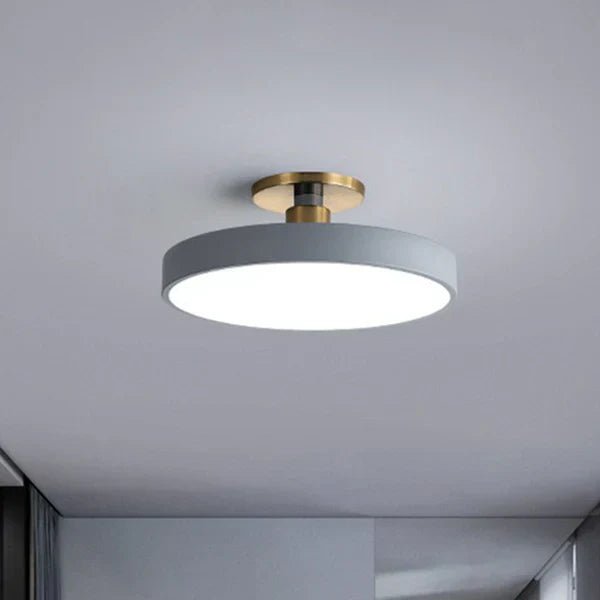 Runde LED Deckenleuchte im nordischen Stil - LED Deckenleuchte - Grau - Voldeva