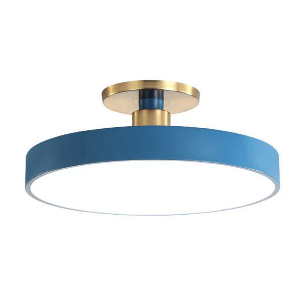 Runde LED Deckenleuchte im nordischen Stil - LED Deckenleuchte - Blau - Voldeva