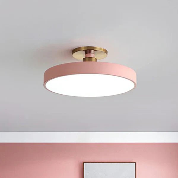 Runde LED Deckenleuchte im nordischen Stil - LED Deckenleuchte - Rosa - Voldeva
