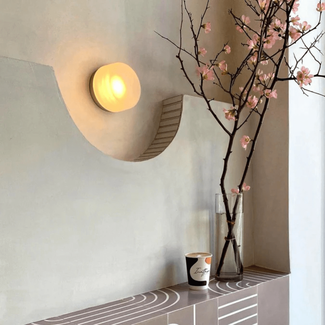 Runde LED Wandleuchte für Flur und Schlafzimmer - Wandleuchte - Stil 1 - Voldeva