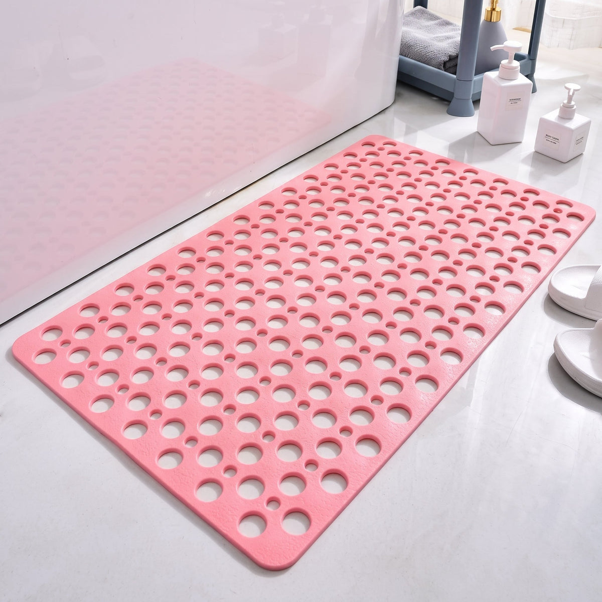 Rutschfeste Hohle Ablauf-Dusche Perforierte Badematte - Bath Mats & Rugs - Rosa - Voldeva
