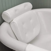Rutschfestes Badewannen - Pillow mit Saugnäpfen - Badekissen - Weiß - Voldeva