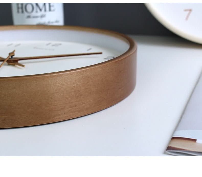 Samuel – Stille Analoge Wanduhr aus Massivholz - Wanduhr - Voldeva