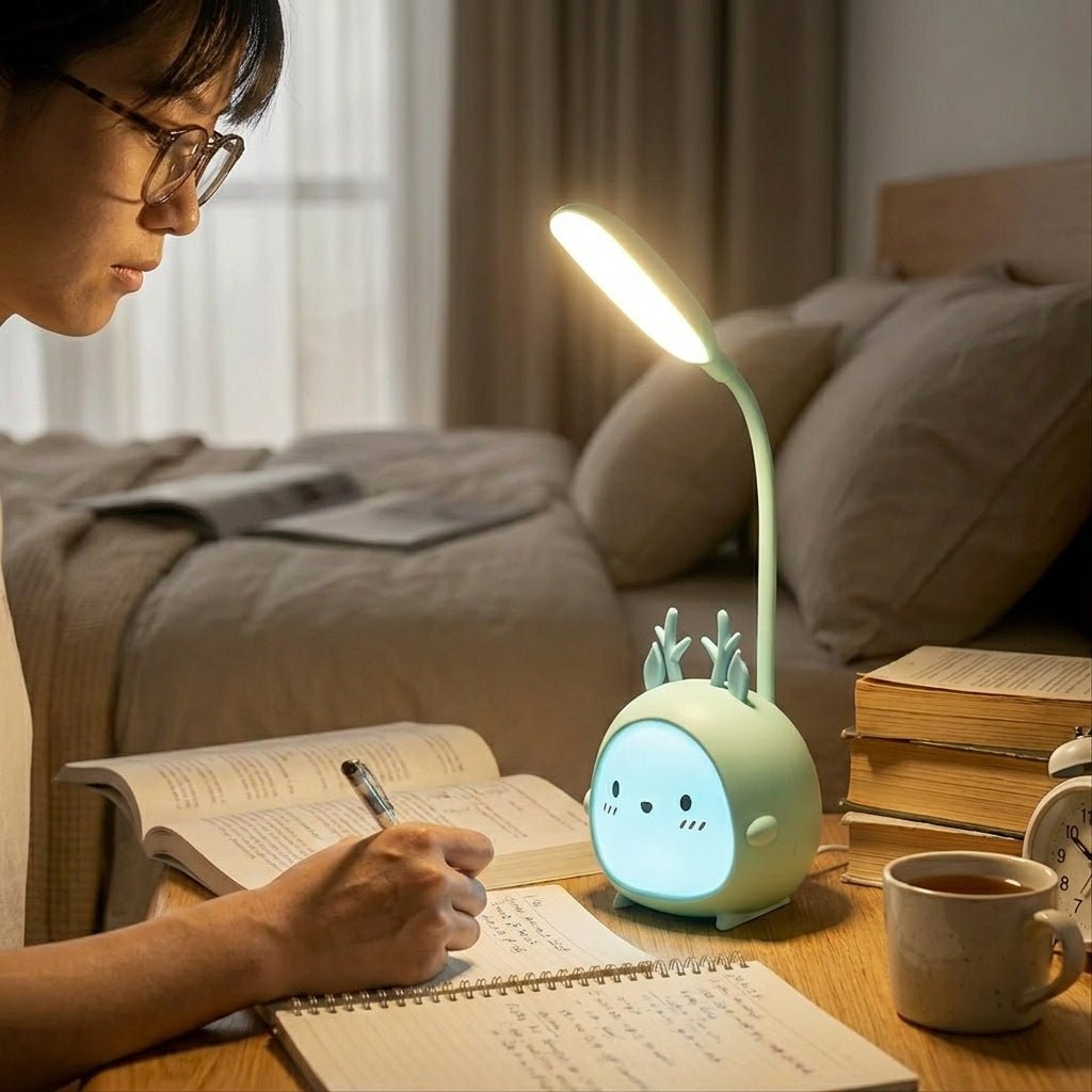 Sanfte LED - Leselampe mit flexiblem Hals und USB - Anschluss - Tischlampen - Grün - Voldeva