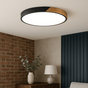 Scandinavische Holz - Deckenlampe – Modernes minimalistisches LED - Design - Deckenlampen - Schwarz - Voldeva