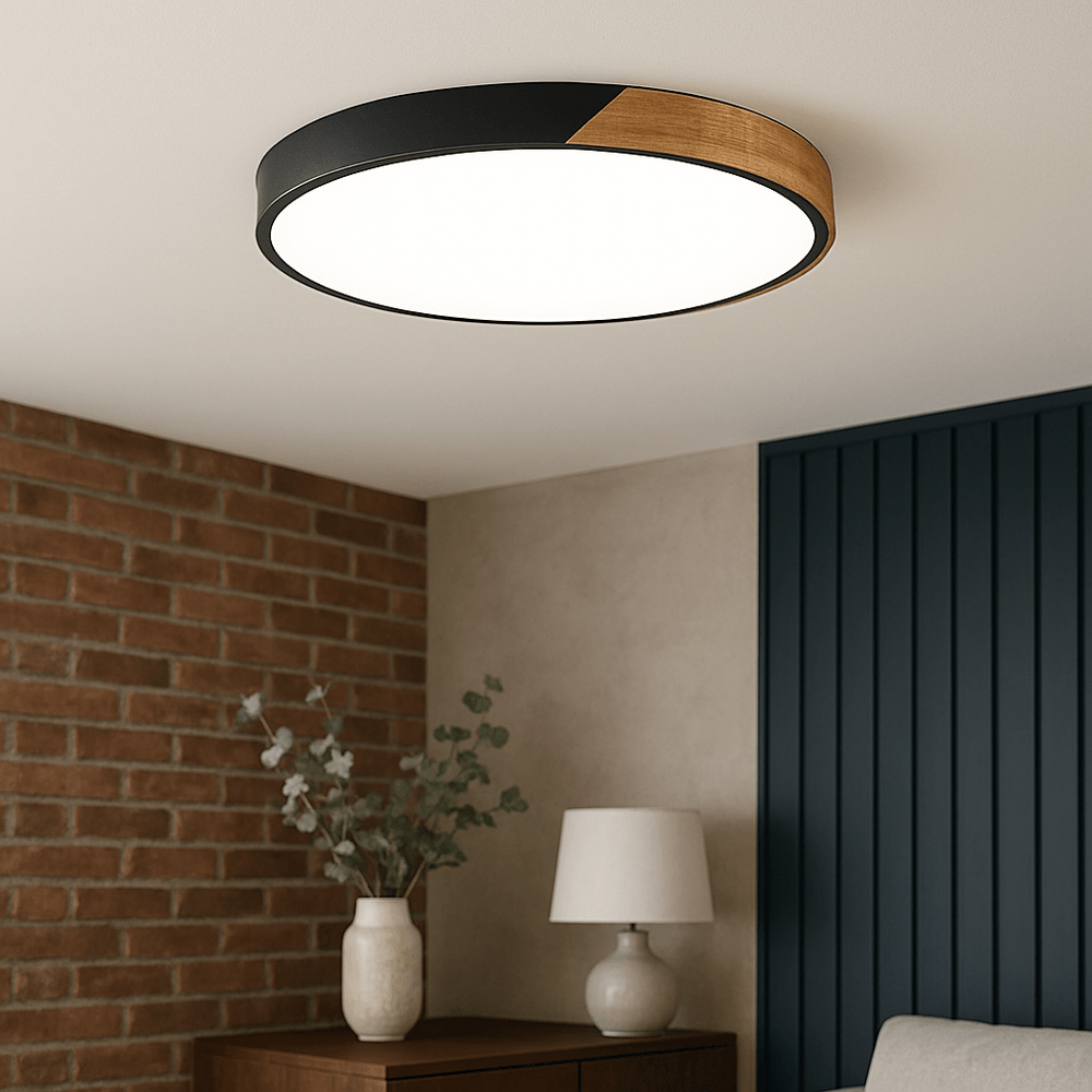 Scandinavische Holz - Deckenlampe – Modernes minimalistisches LED - Design - Deckenlampen - Voldeva