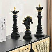 Schachfigur Deko Skulptur - Skulpturen - Schwarzer König - Voldeva