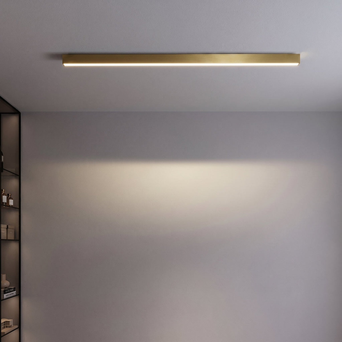 Schlanke LED-Latte Deckenleuchte Lineares Panel Flach - Ceiling Light Fixtures - Gold - Voldeva